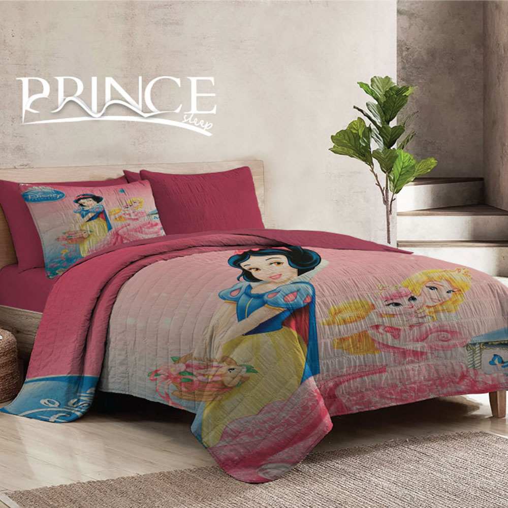 Cartoon Bedspread B- Fushia & yellow