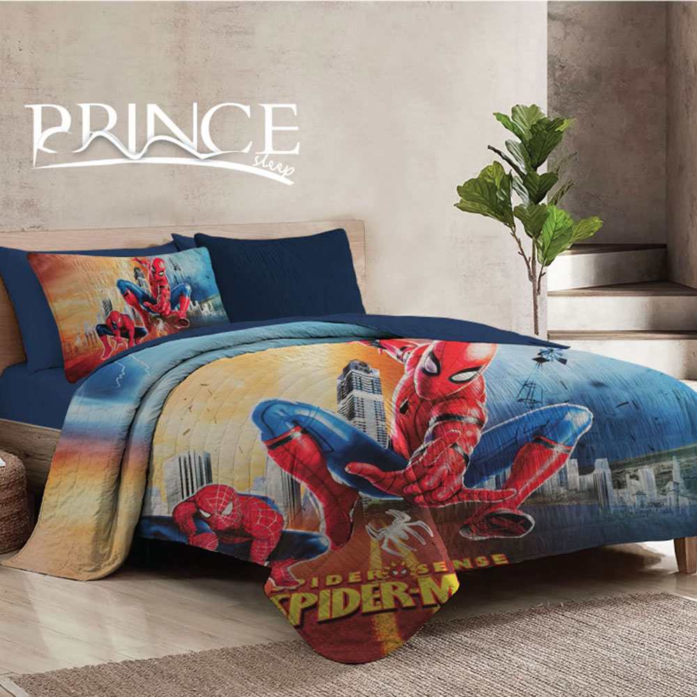 Cartoon Bedspread B- Navy Blue