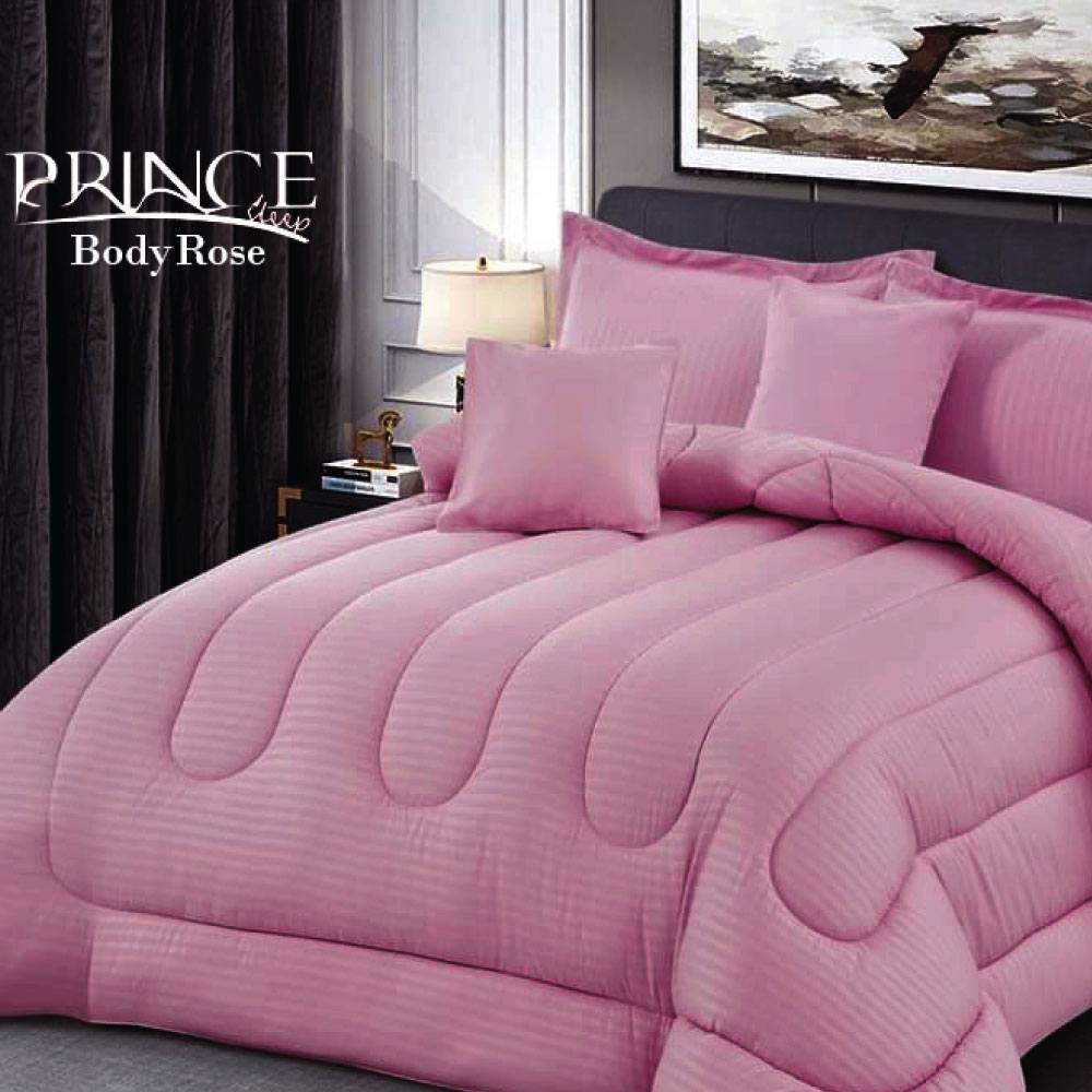 Strip Comforter - Dark Body Rose